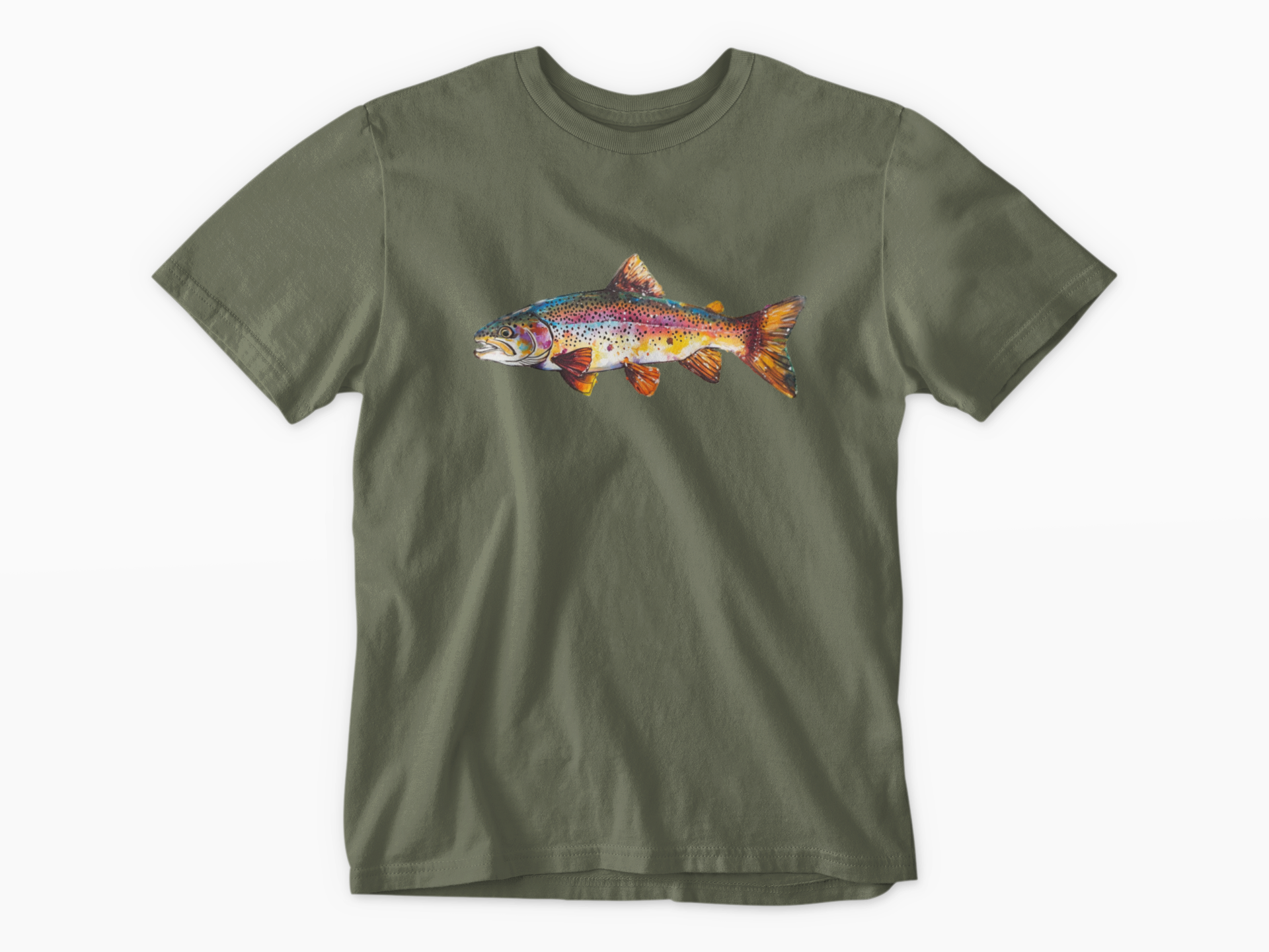 Colorful Trout Graphic Unisex Softstyle T-Shirt - Perfect for Fishing Enthusiasts