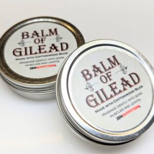 Image of two tins of Balm of Gilead, stacked
