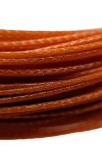 Coral Close up image of a silk line showing the braiding