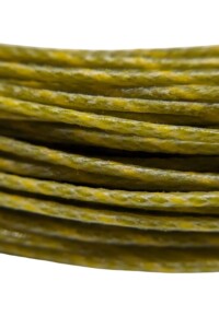 Sage/Yellow/Sage Image of a close up silk line, showing the braiding detail